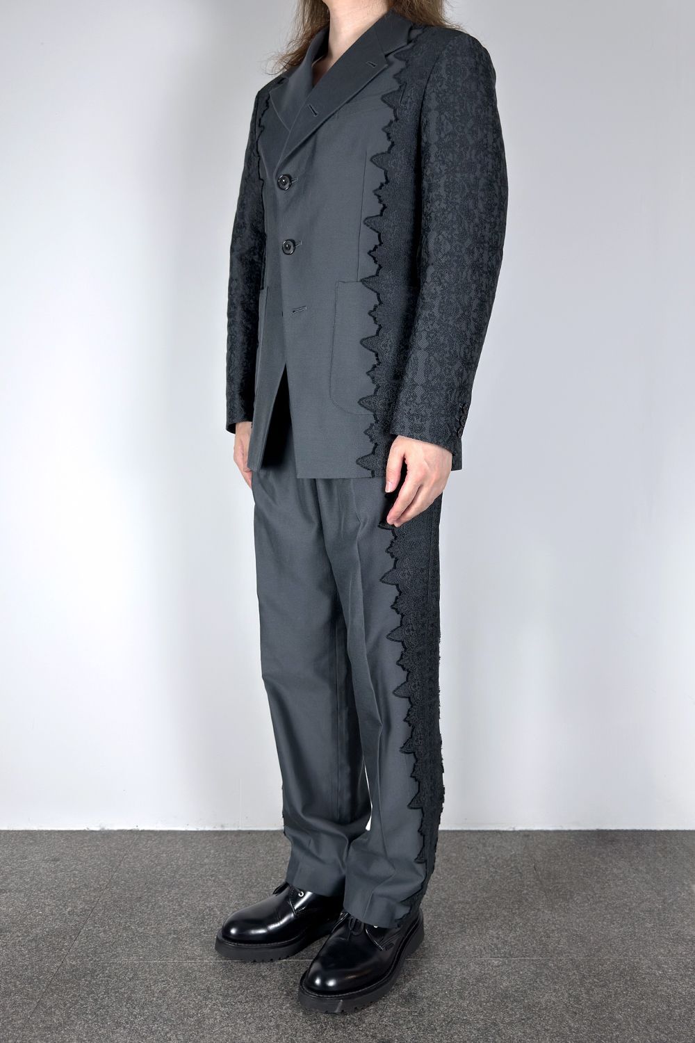 Lace jacquard trousers / レース ジャガード トラウザーズ
