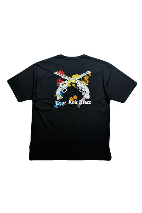 VIN/JER FLOWER/GUN / ヴィンテージ ジャージ Tシャツ フワラークロスガン