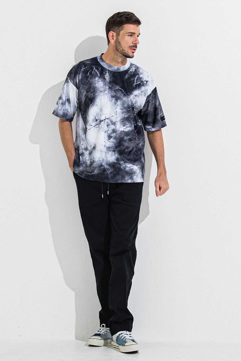 MARBLE RASH OVER T / マーブル オーバーサイズ ラッシュガード Tシャツ