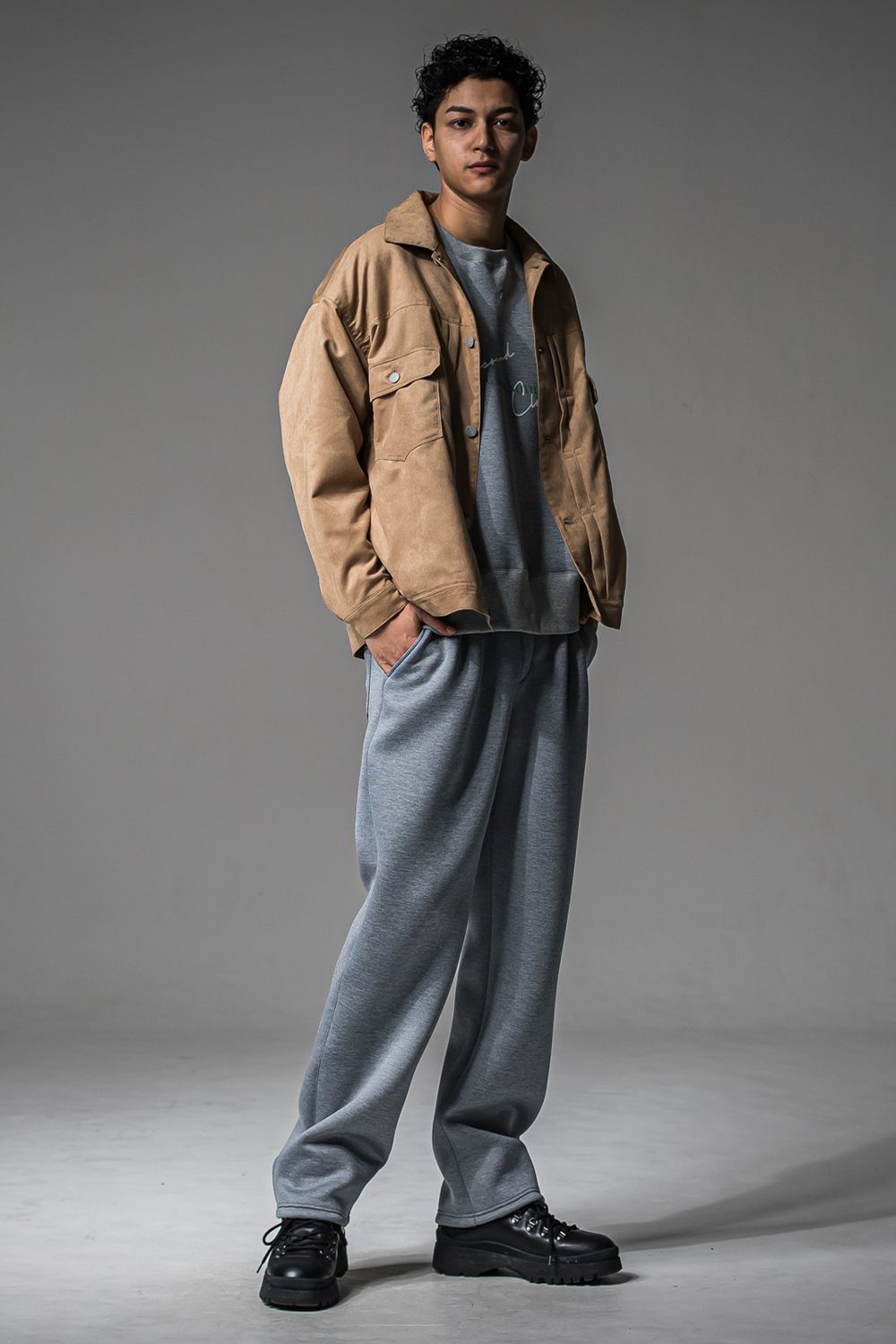 HD NOTHING DROP TRAINER / ドロップショルダー メッセージプリント ルーズトレーナー