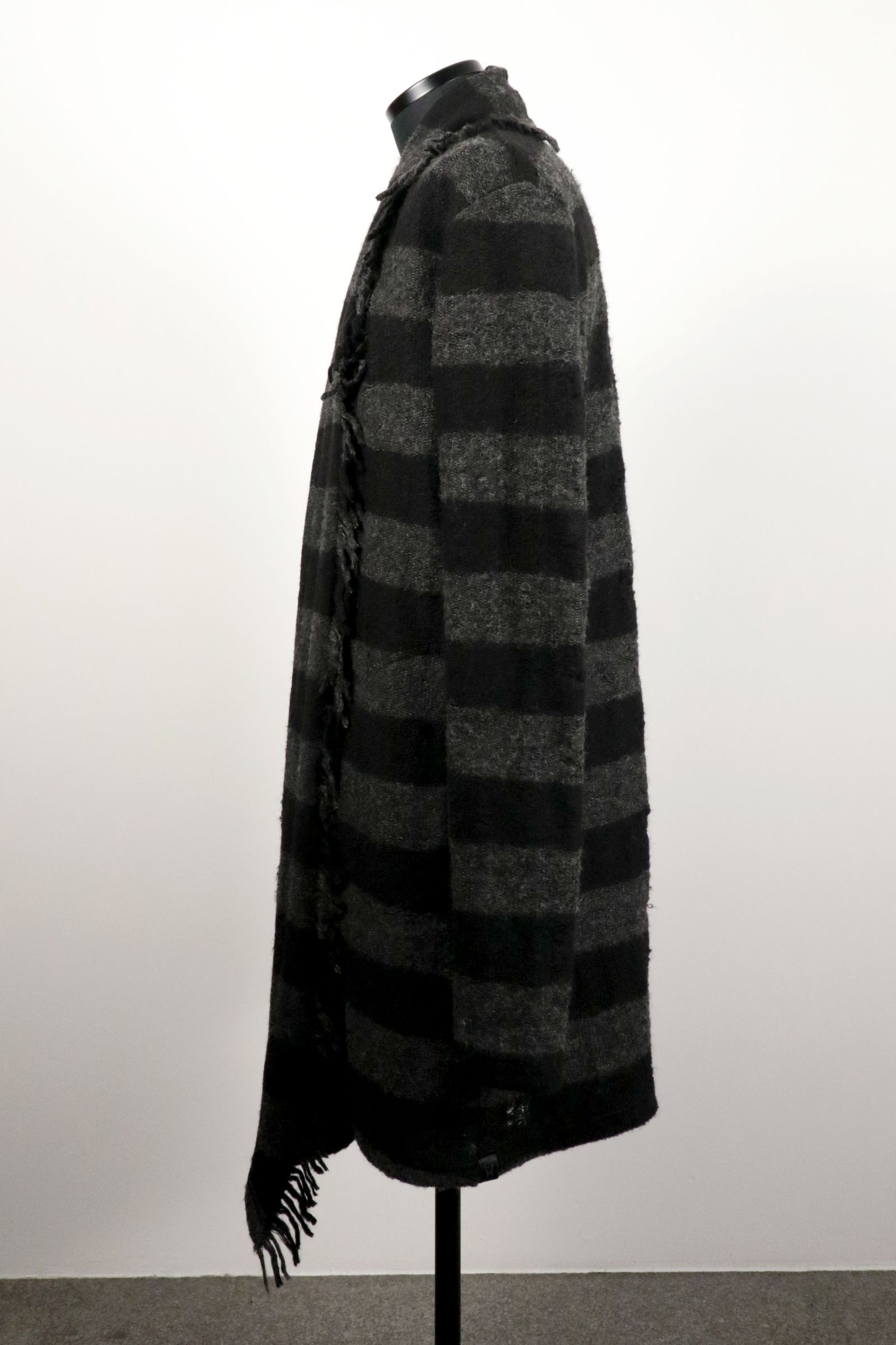 Damage Border Shawl Cardigan / ダメージボーダー ニット ショール カーディガン