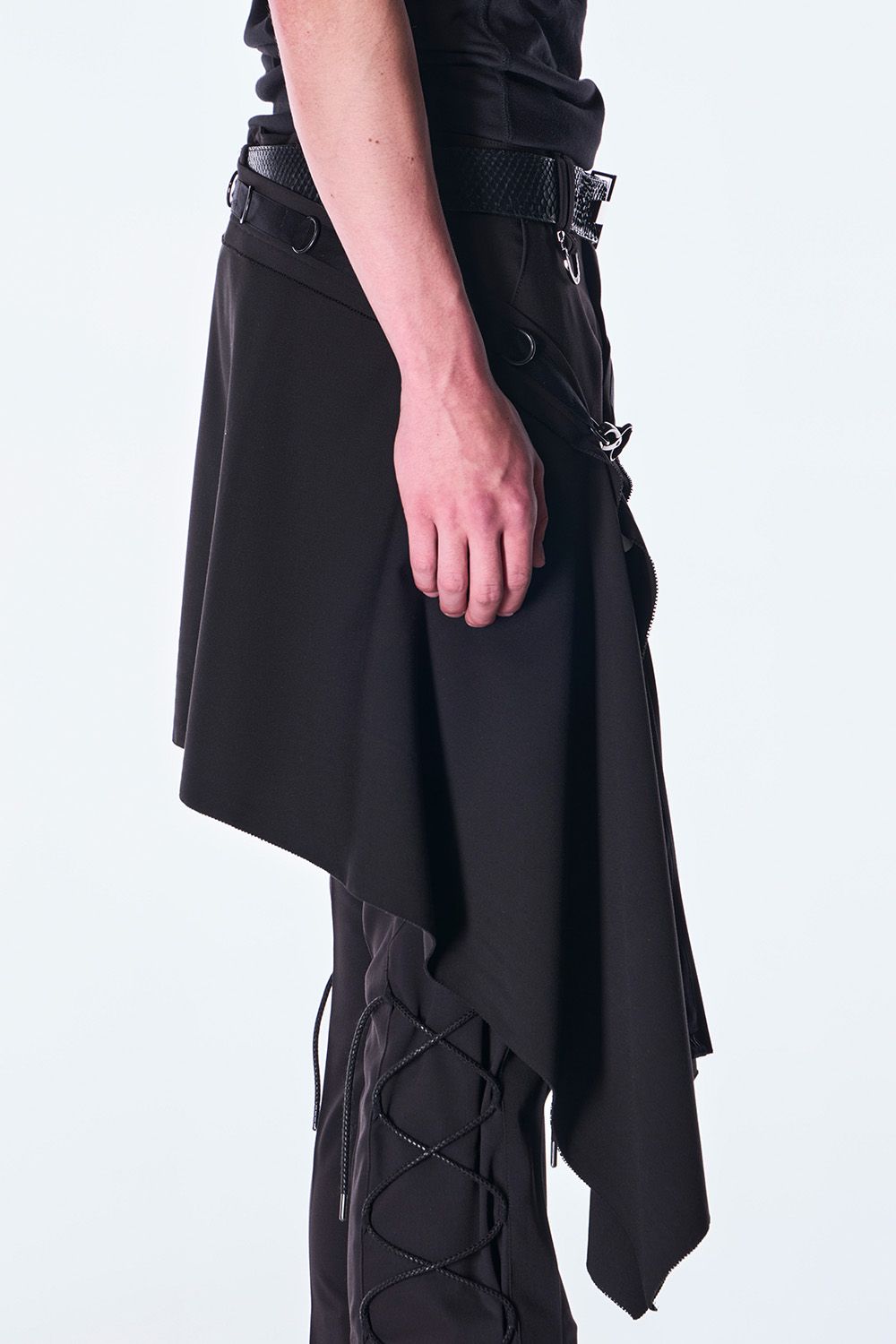 PE Gabardine Hip Hung Muffler / ポリエステル ギャバジン ヒップハング マフラー