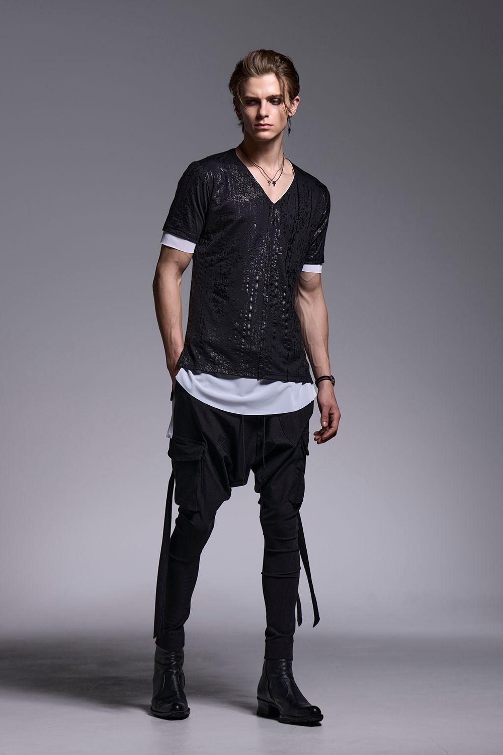 HAKU-BEATENJIKU Layered-T / 箔ベア天竺 レイヤード Tシャツ