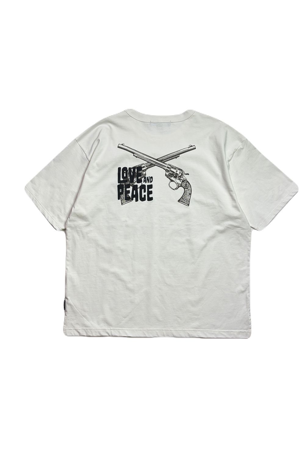 ORG/CO S/TEE LAP/GUN / オーガニックコットン ショートスリーブ Tシャツ / ラブアンドピース クロスガン プリント