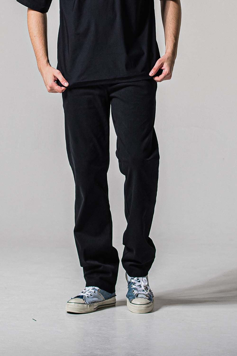 DENIM JERSEY WIDE PT / デニムジャージワイドパンツ