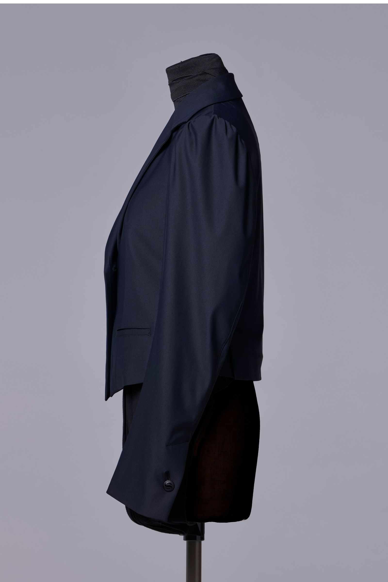 RecyclePE Jersey Puff Shoulder Short Jacket / パフショルダー ショートジャケット