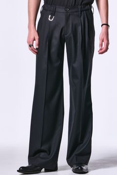 72Saxony 2Tuck Wide Slacks / サキソニーウール 2タックワイドスラックス