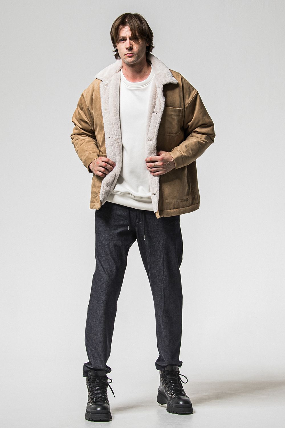 SUEDE FUR COVER ALL / スウェード ファー カバーオール