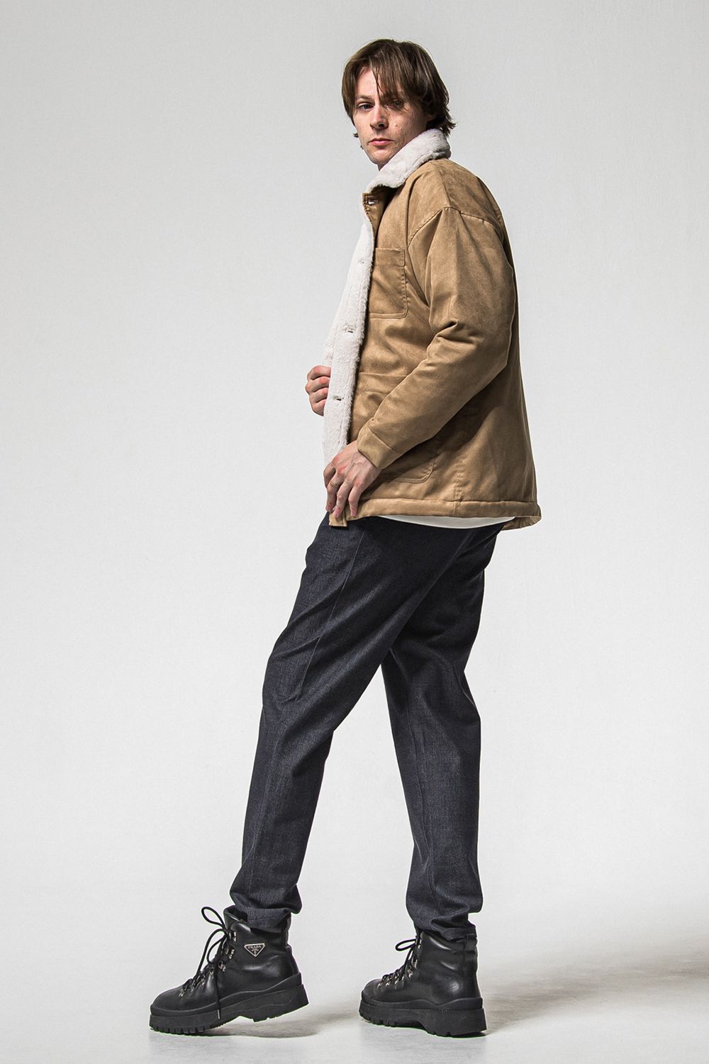 SUEDE FUR COVER ALL / スウェード ファー カバーオール