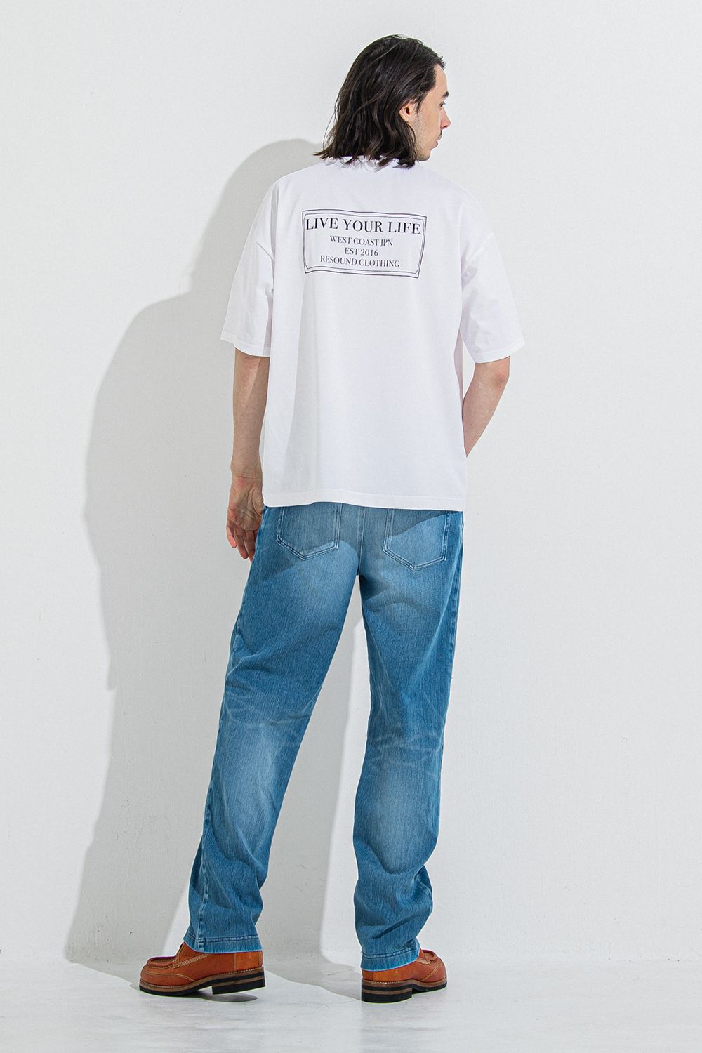 DENIM JERSEY WIDE PT / デニム ジャージ ワイド パンツ