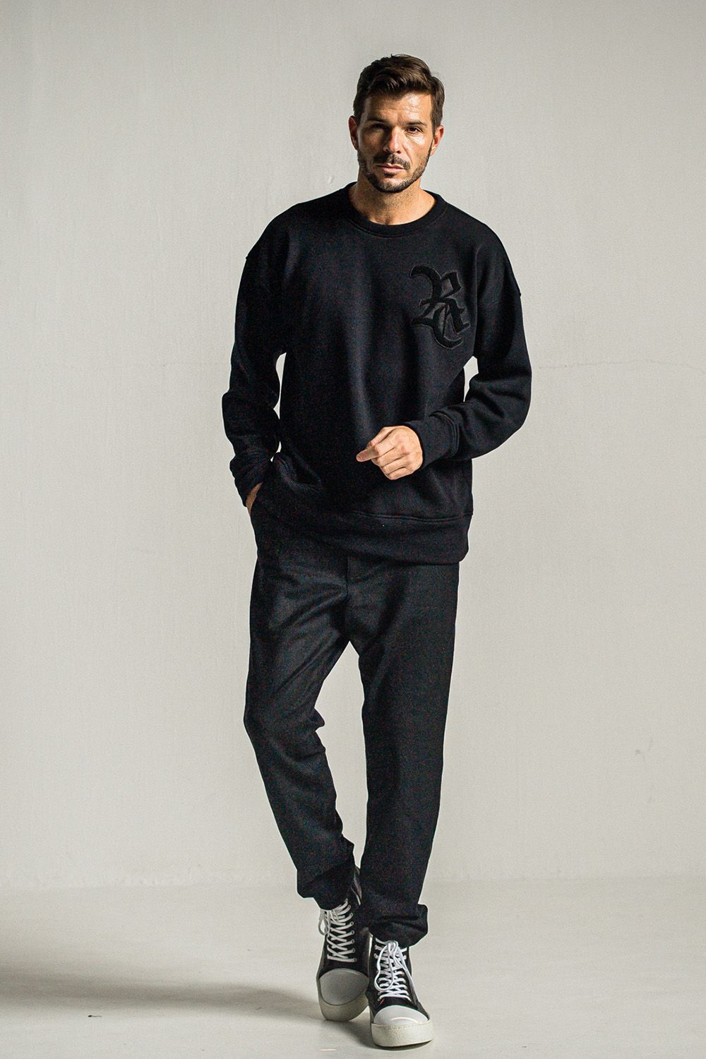 RC CHENILLE VELOURS FLEECE DROP TRAINER / RC シェニール ベロア フリース ドロップ トレーナー