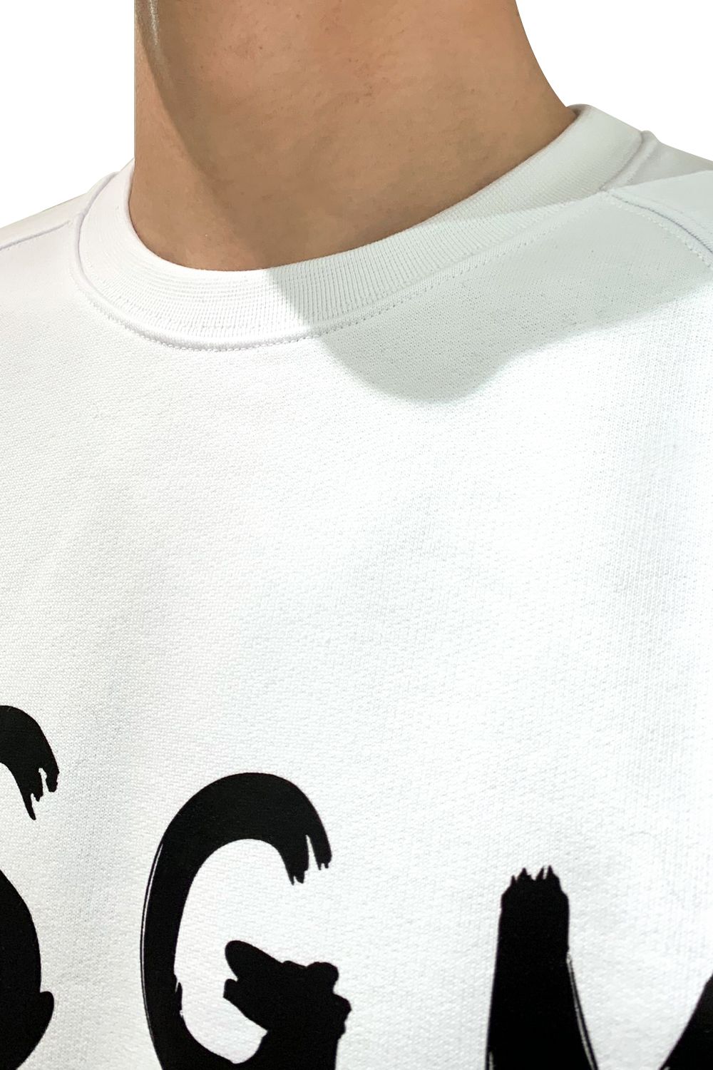 CREW NECK SWEATSHIRT With BRUSHSTROKE LOGO