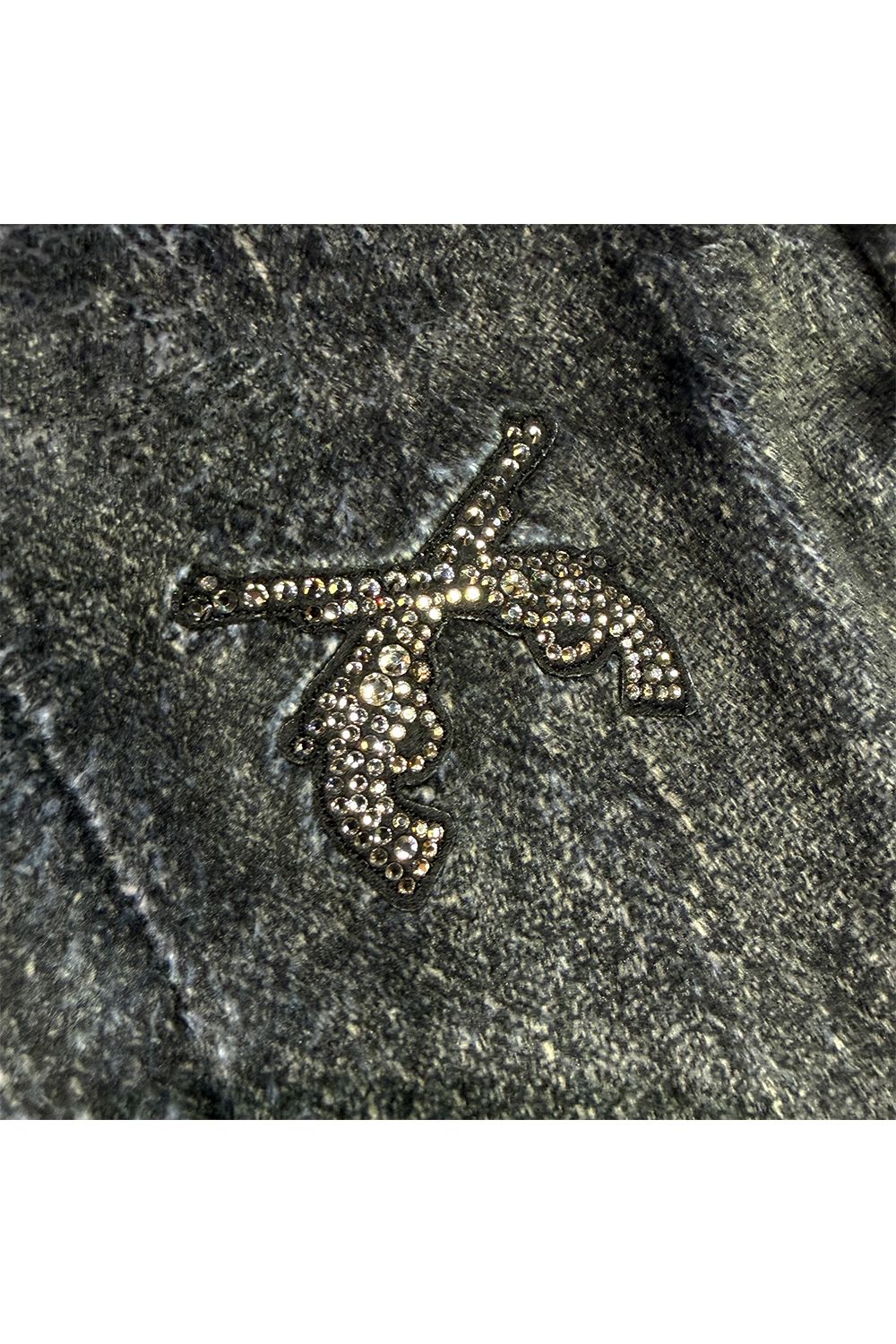 FLEECE DENIM VEST A / フリース デニム ベスト / クリスタルクロスガン