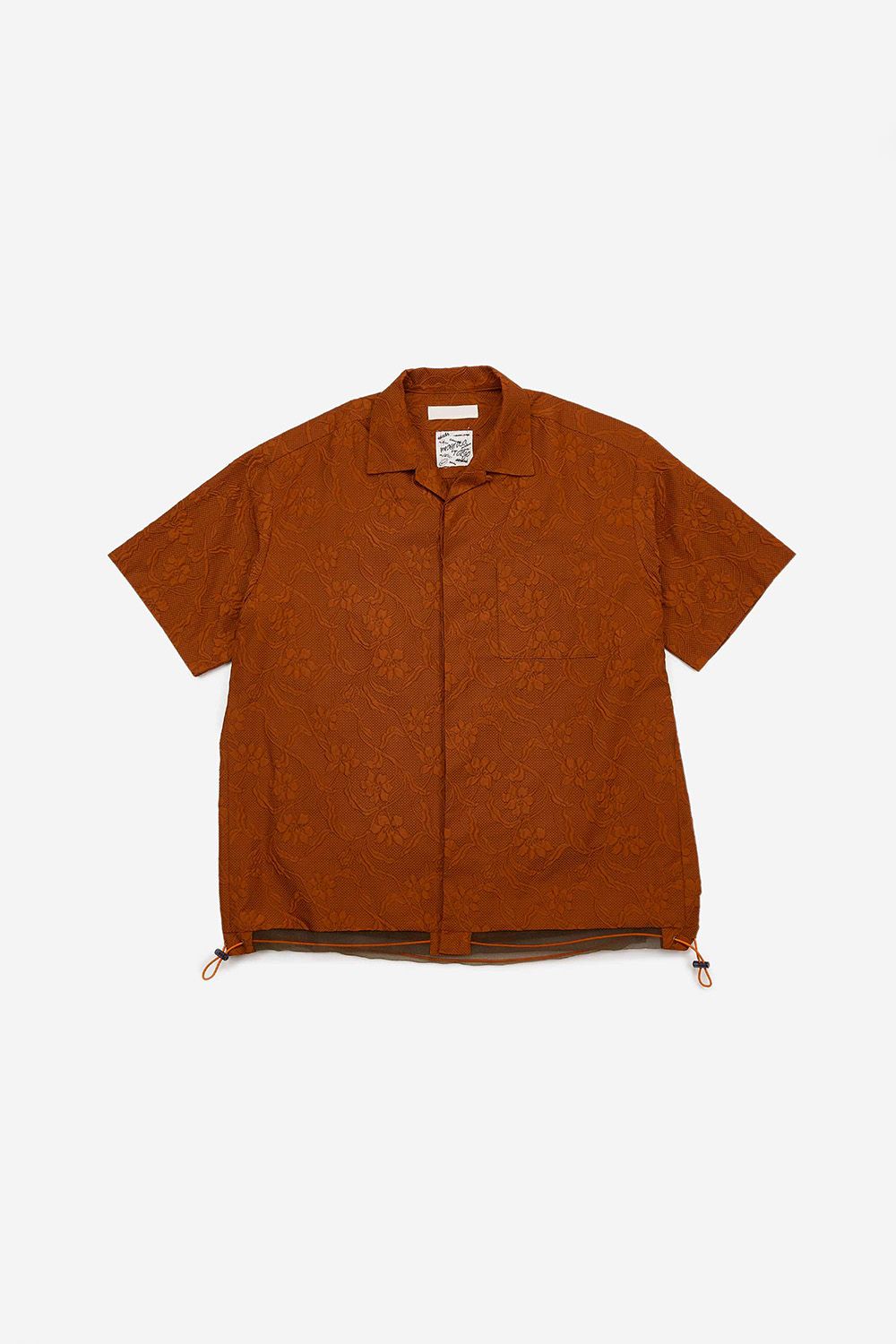 Embossing S/S open collar SH / エンボス ショートスリーブ オープンカラー シャツ