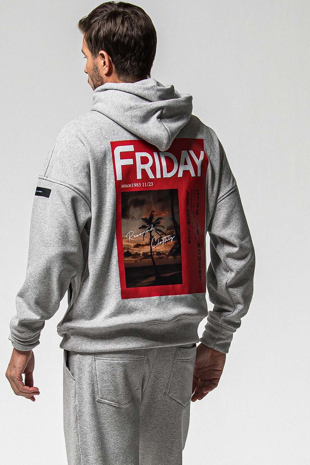 FRIDAY OLD COVER VELOURS FLEECE HOODIE / フライデー オールドカバー ベロア フリース フーディ