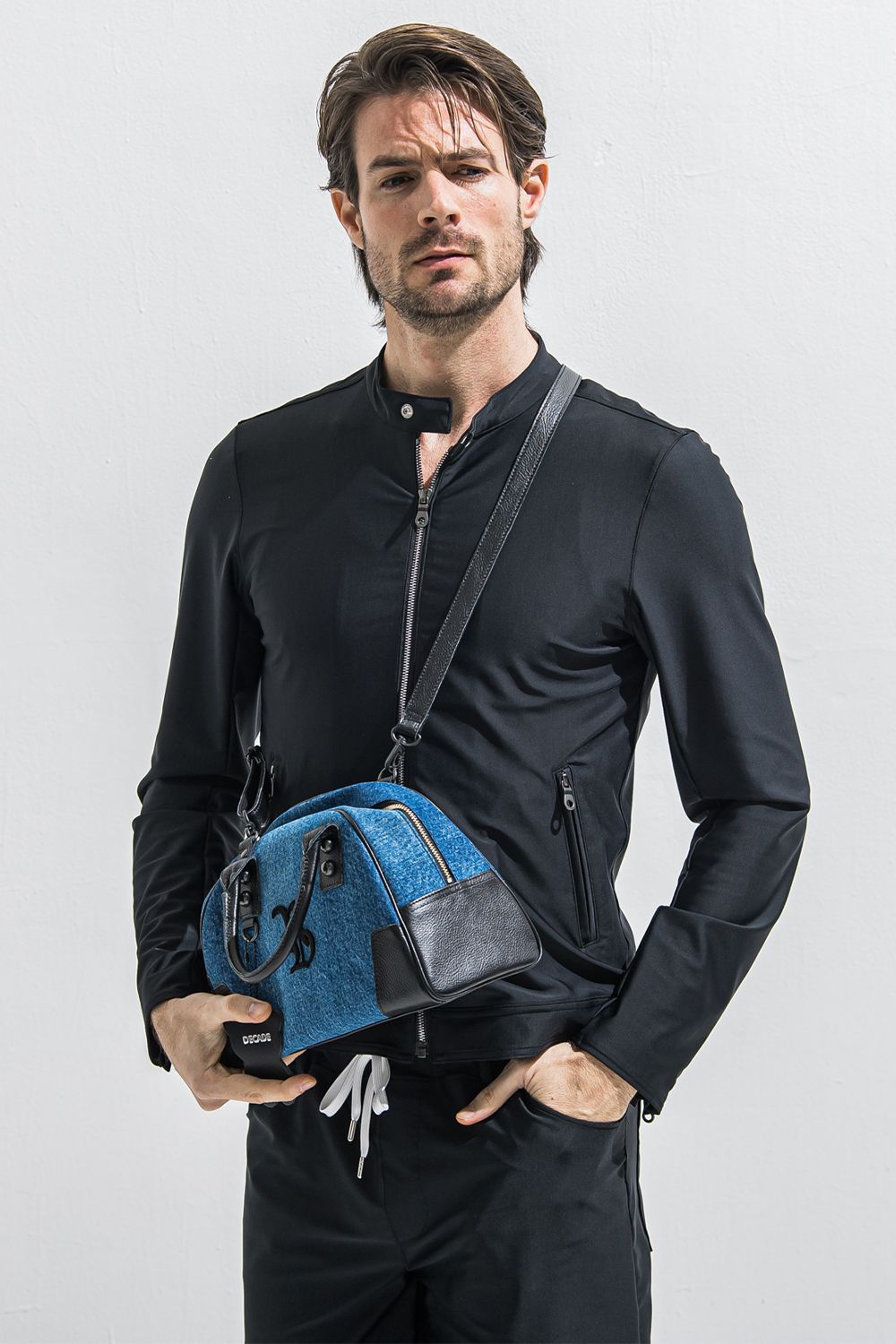 DENIM MINI BOSTON BAG / decadeコラボ デニム ミニボストンバッグ