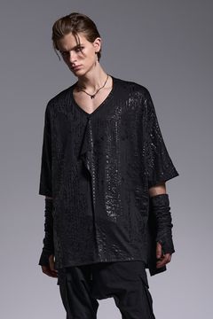 HAKU-BEATENJIKU Dolman Single Frill-T / 箔ベア天竺 ドルマンスリーブ シングルフリル Tシャツ