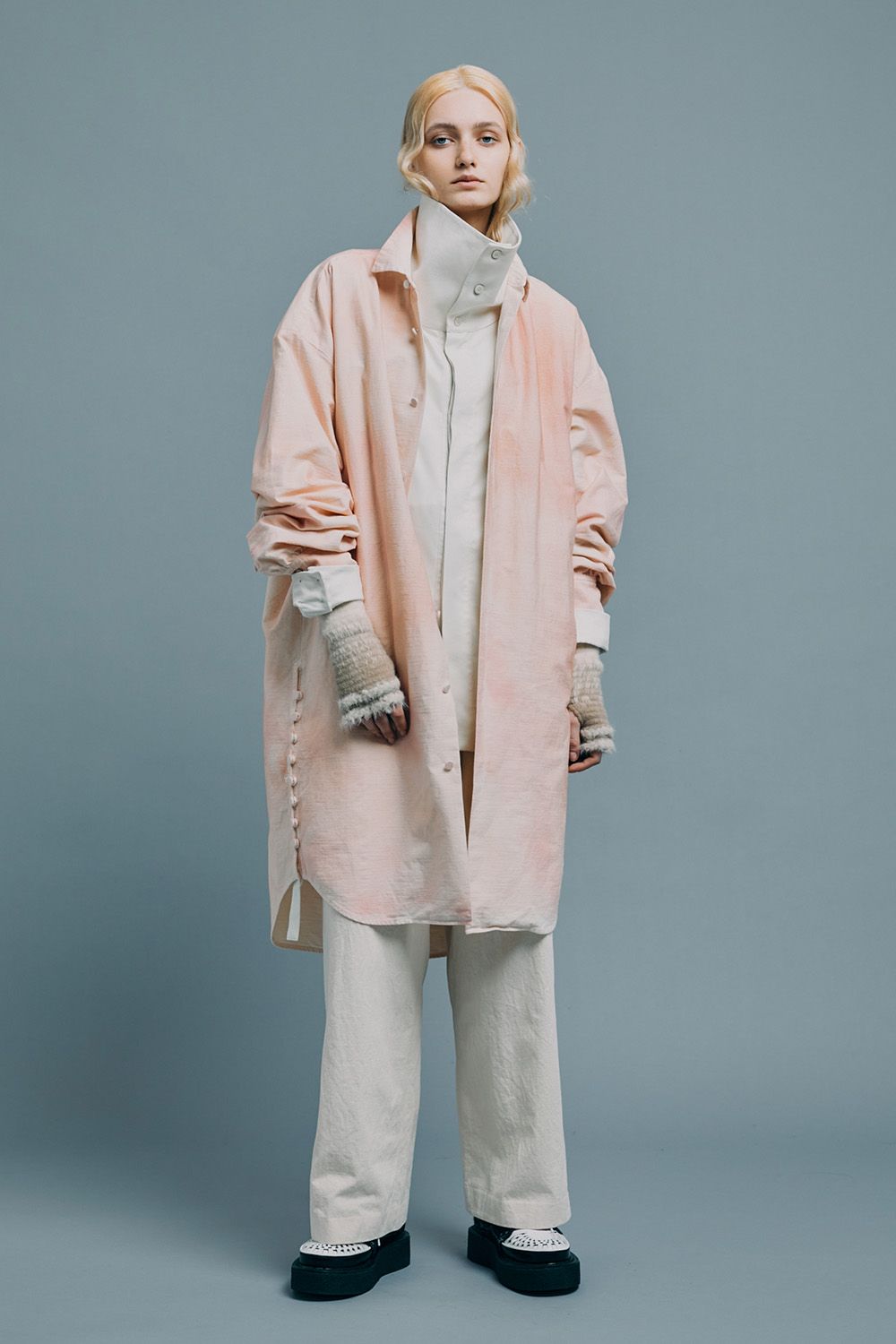 Eco suede shirt BL  / エコ スエード シャツ ブルゾン