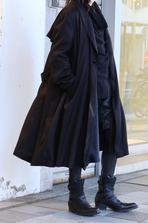 《kiryuyrik》Tencel Gabardine Drape Coat