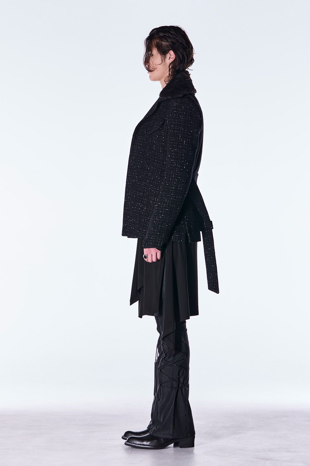 Tweed Fur Safari Blouson / ツイード ファー サファリ ブルゾン