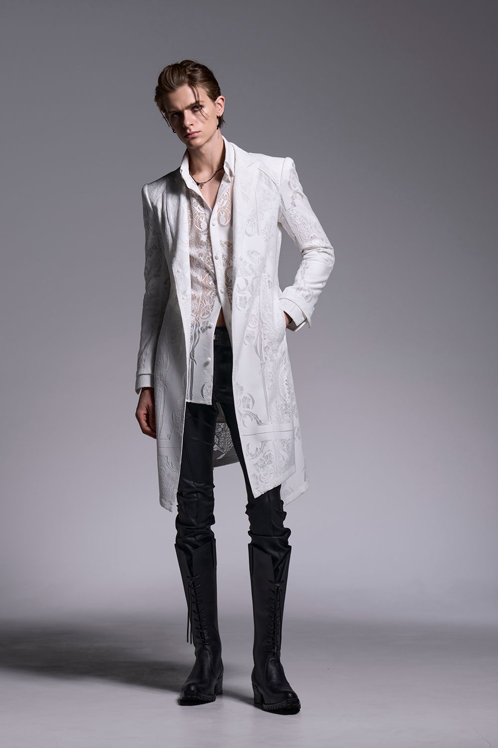 CROSS-Lace Flare Jacket / クロスレース フレアジャケット