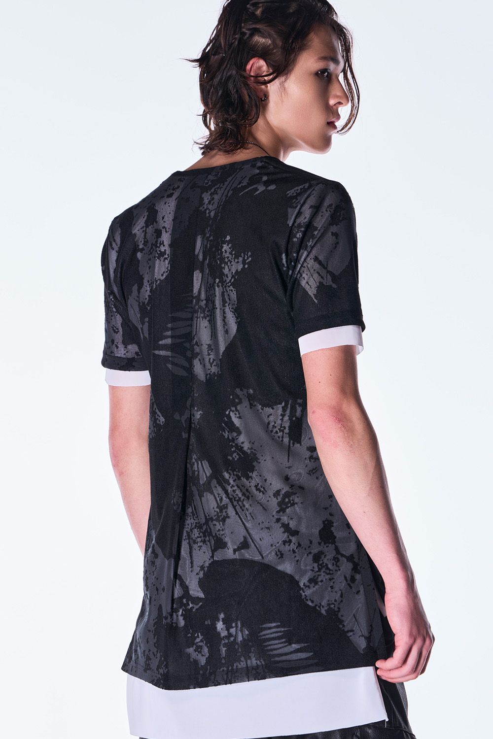 Opal Mesh Layered T-shirt / オパール メッシュ レーヤード Tシャツ