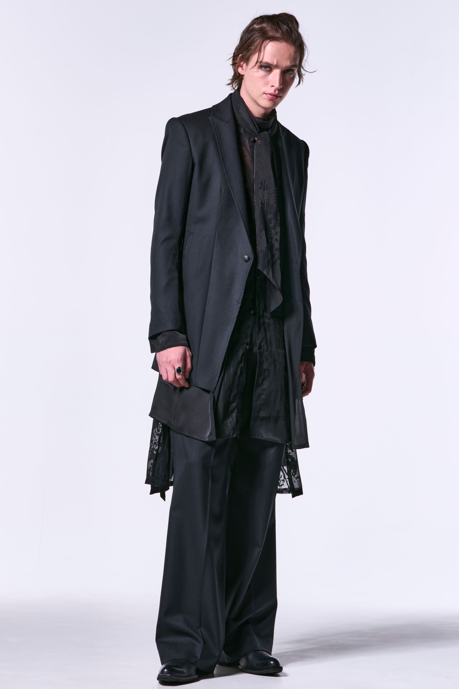 72Saxony 2Tuck Wide Slacks / サキソニーウール 2タックワイドスラックス