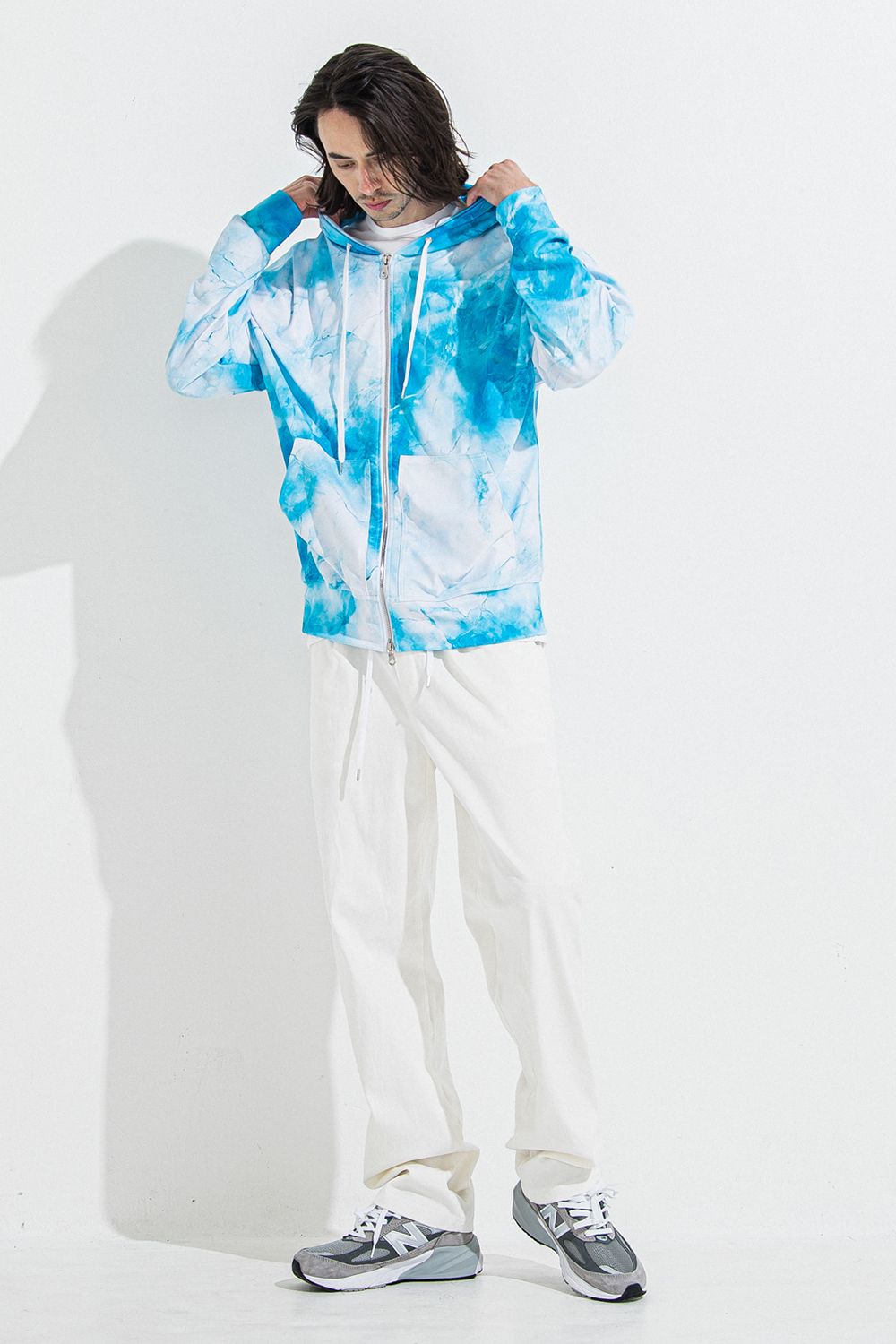 DENIM JERSEY WIDE PT / デニム ジャージ ワイド パンツ