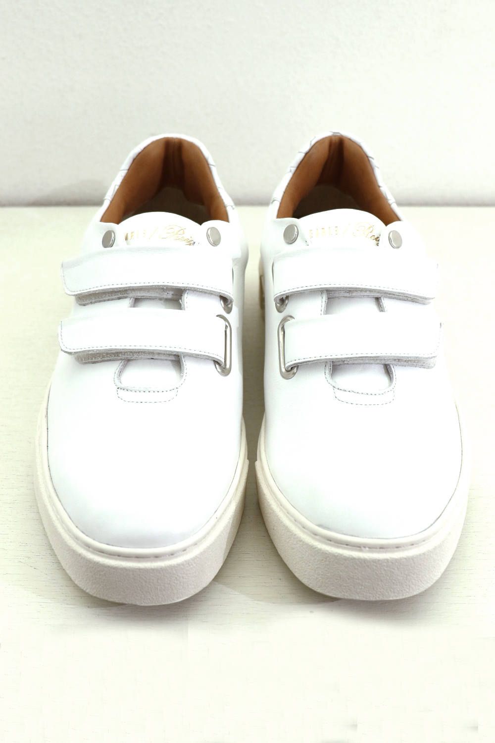 Hole cut velcro sneakers