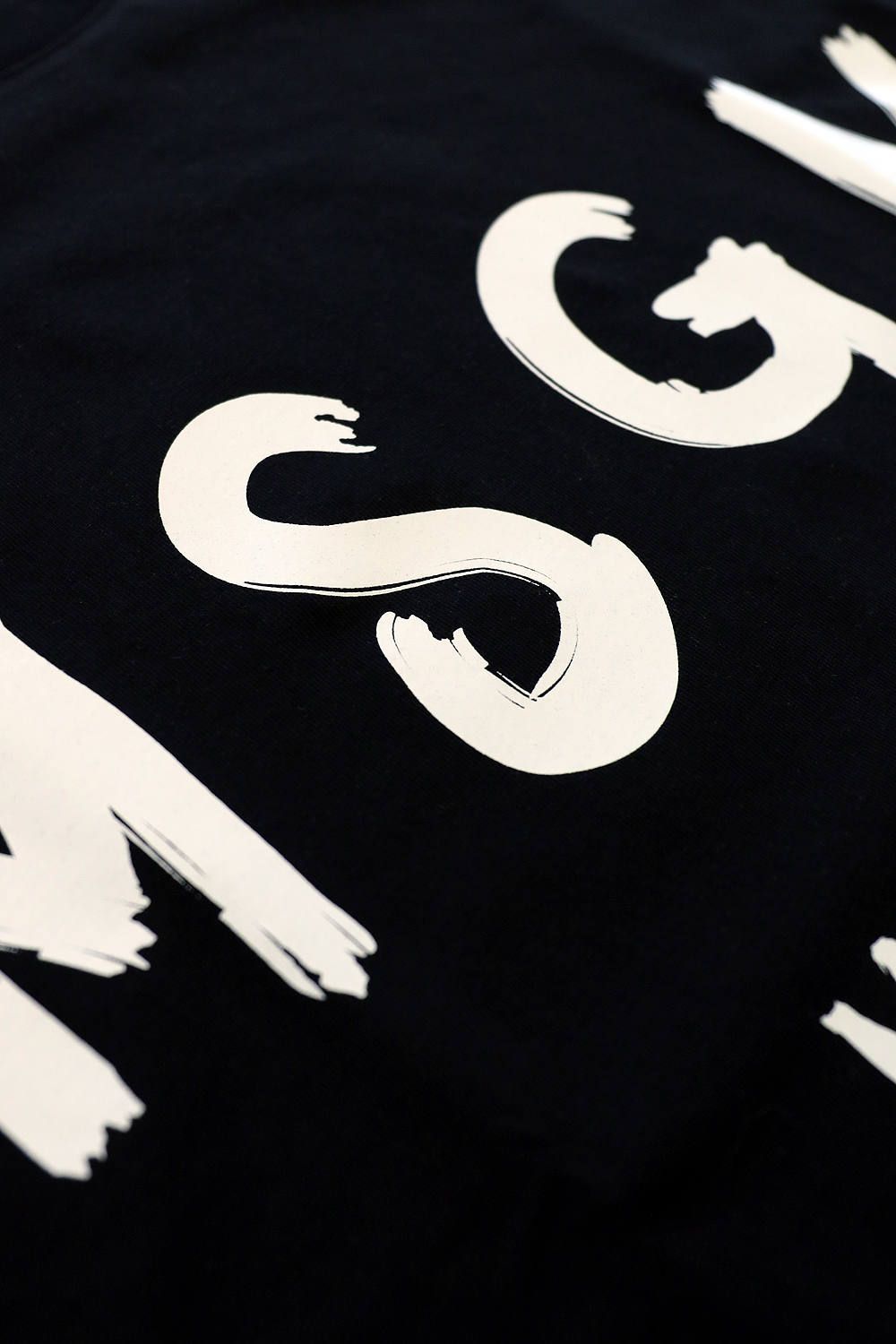 T-SHIRT WITH BRUSHSTROKE LOGO(Lady's)