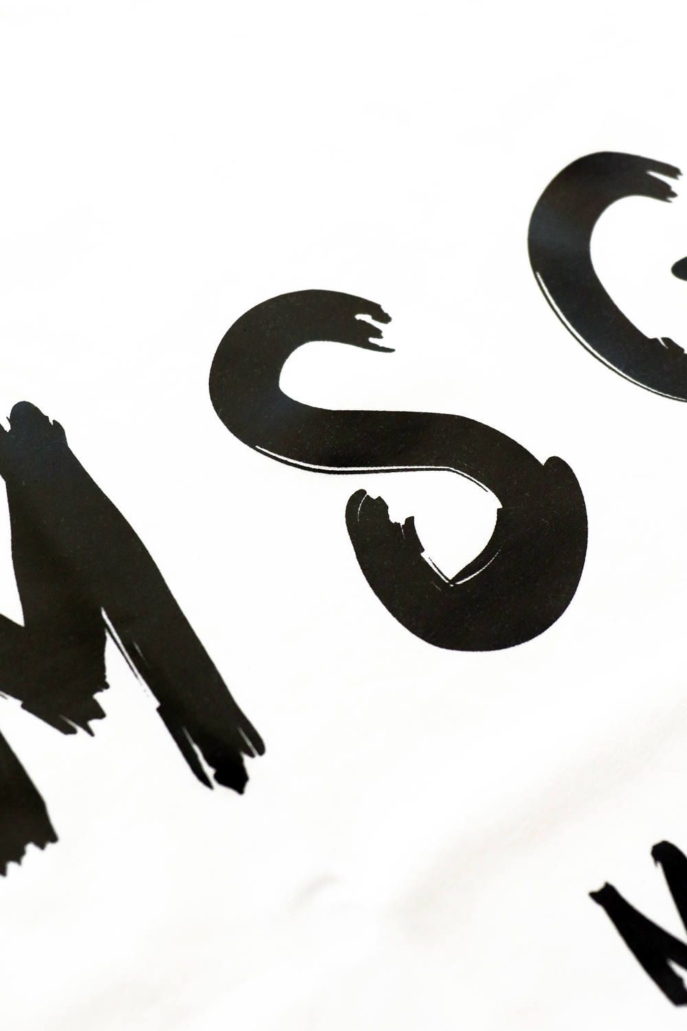 T-SHIRT WITH BRUSHSTROKE LOGO(Lady's)