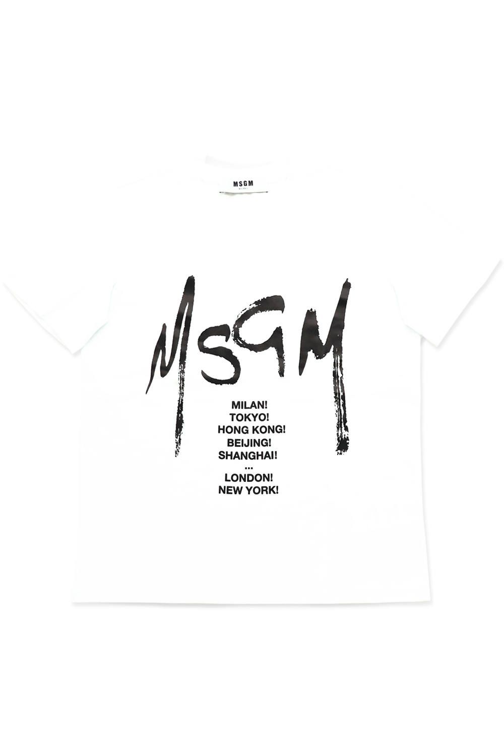 T-SHIRT WITH GRAFFITI LOGO(Lady's)