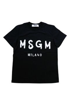 T-SHIRT WITH BRUSHSTROKE LOGO(Lady's)
