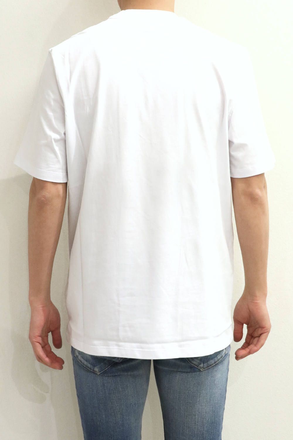 MSGM - T-SHIRT WITH BRUSHSTROKE LOGO | laid-back