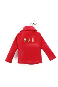 laid-back別注 レザーライダースキーホルダー"MAD"