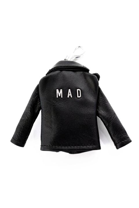 laid-back別注 レザーライダースキーホルダー"MAD"