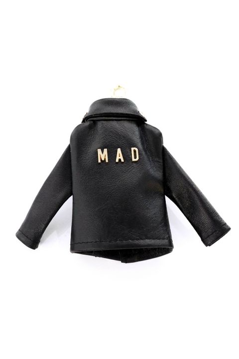 laid-back別注 レザーライダースキーホルダー"MAD"