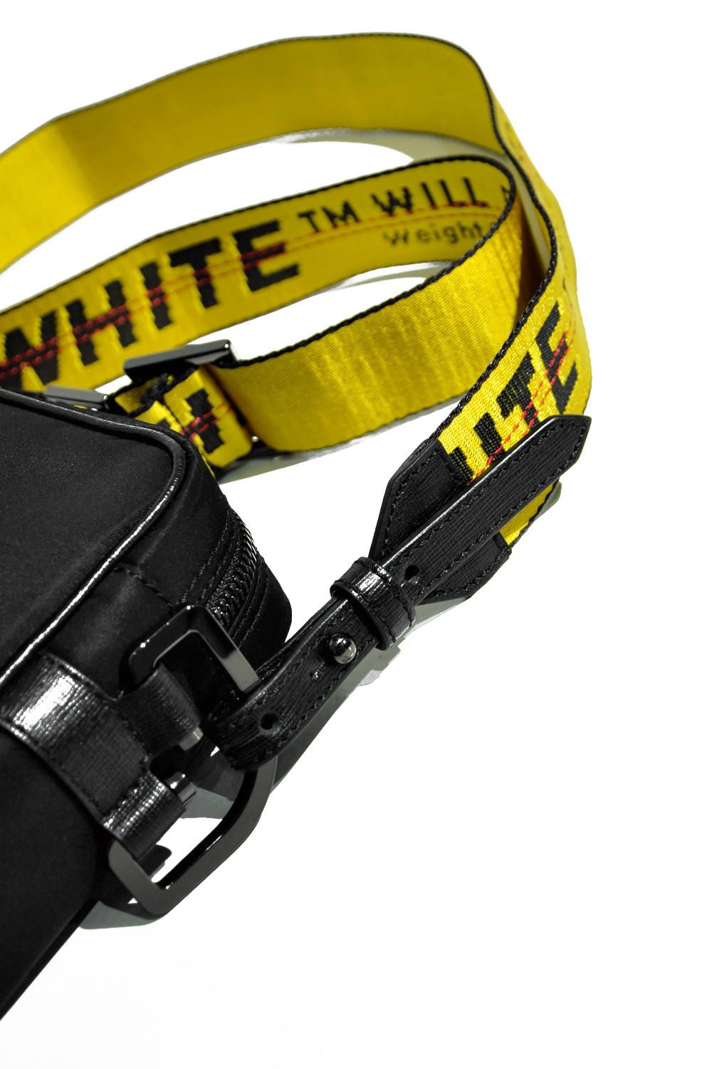 Off-White ボディバッグ ブラック ストライプ Off-White - □新品同様□ Off-White オフホワイト レザー