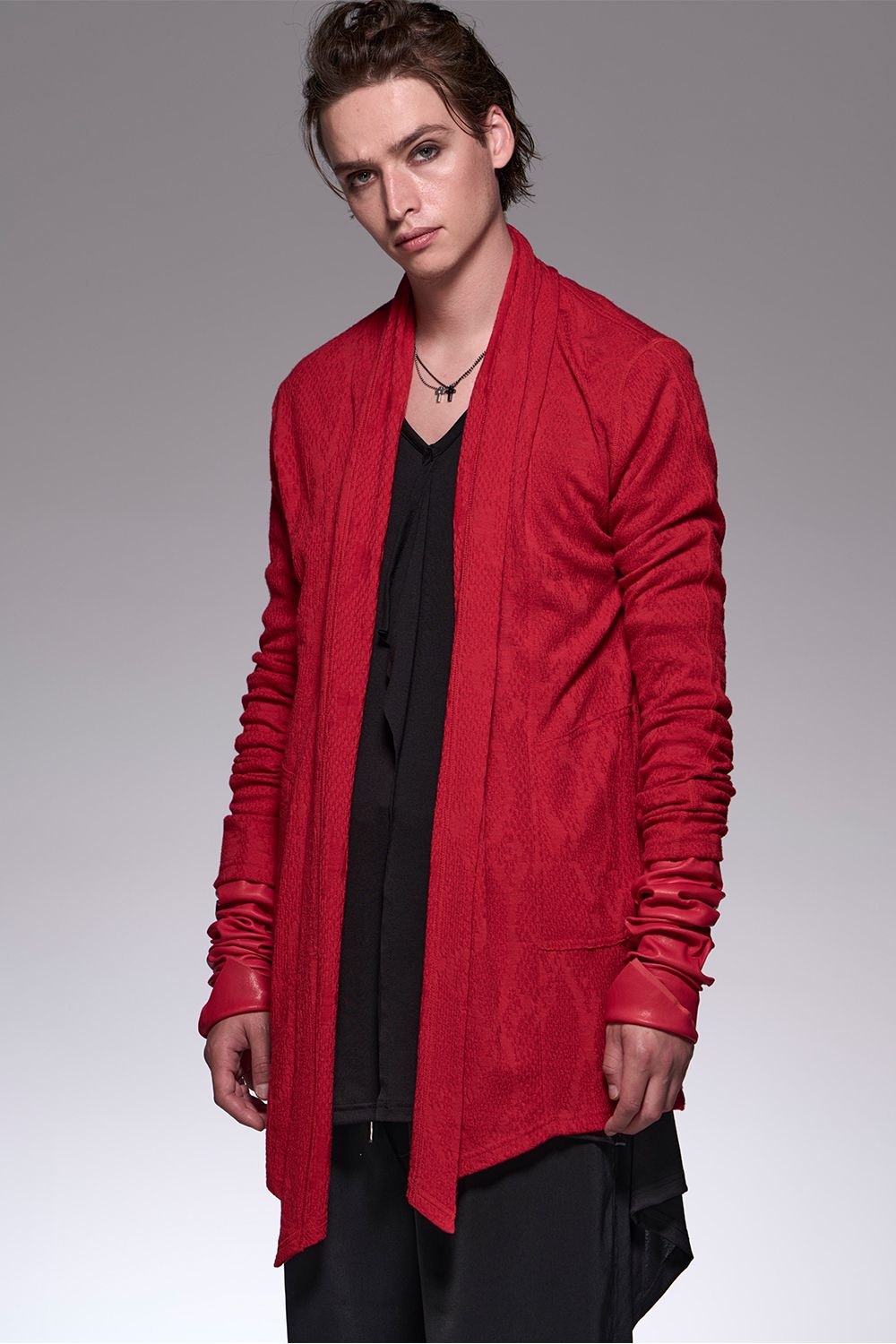 PythonJQD Jersey Shawl Cardigan / パイソンジャガードジャージ ショールカーディガン