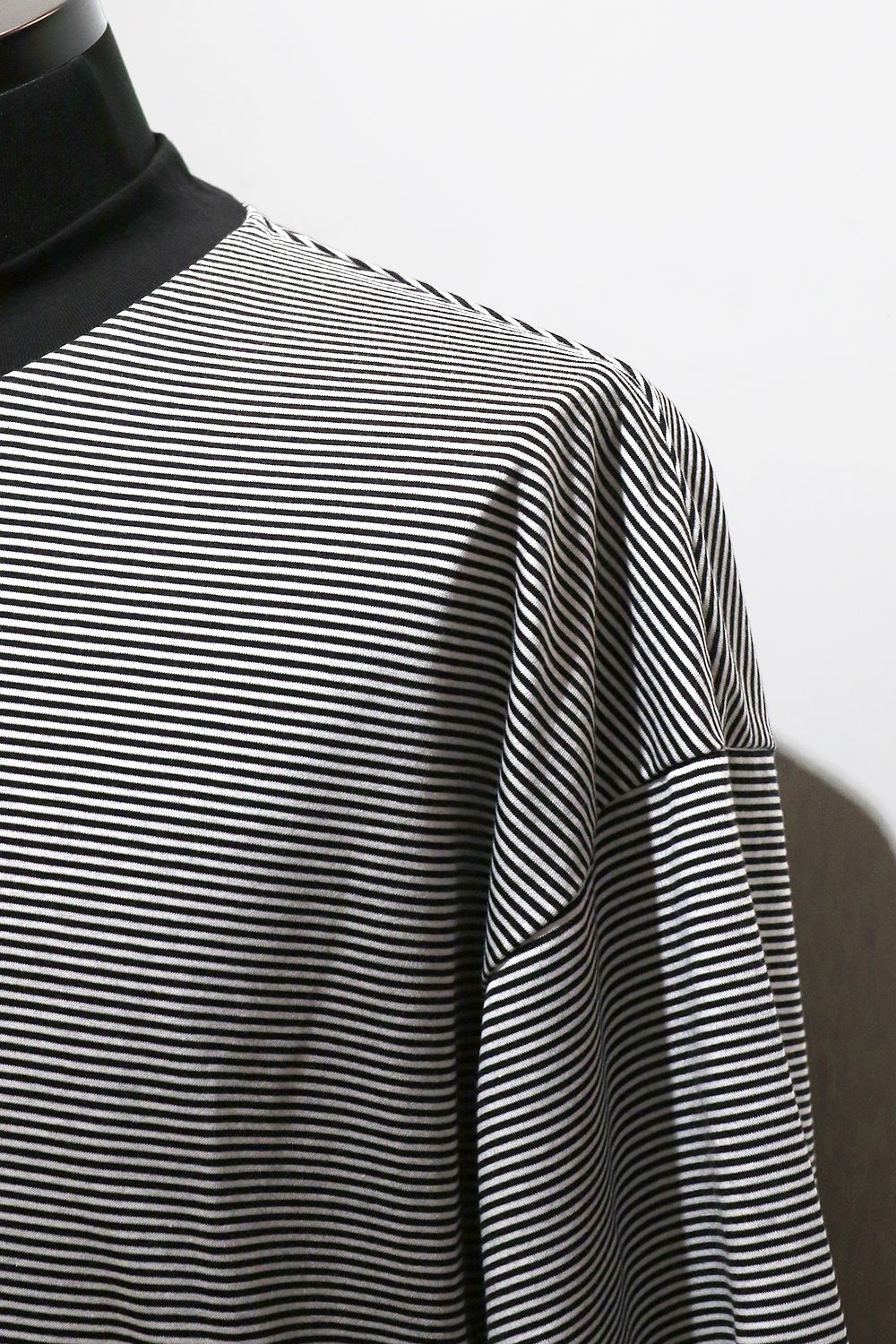 30/- ORGANIC COTTON BORDER KNIT BOX Tee / オーガニックコットン ボーダー ニット ボックス Tシャツ