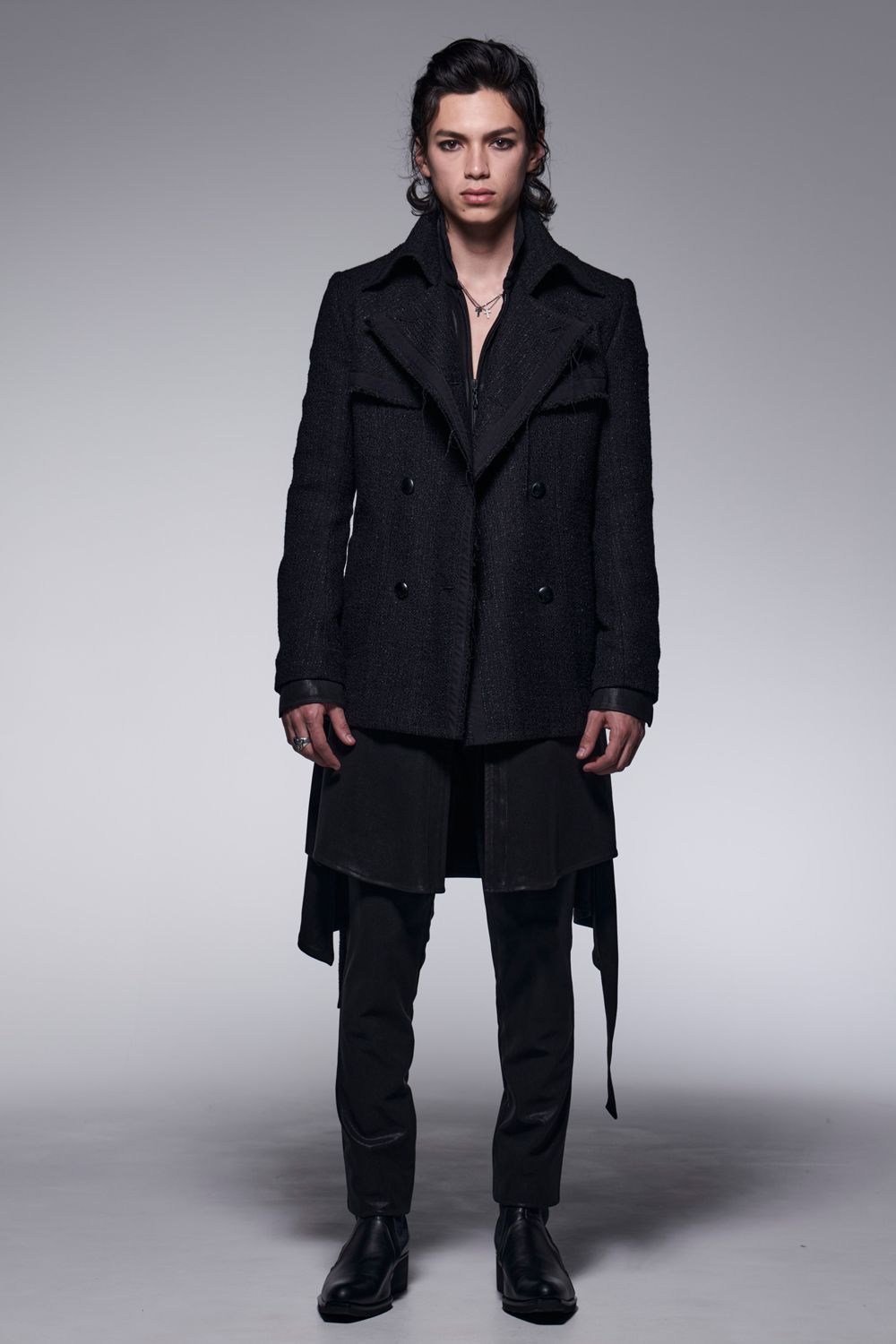 kiryuyrik - Tweed Short Trench Coat | laid-back