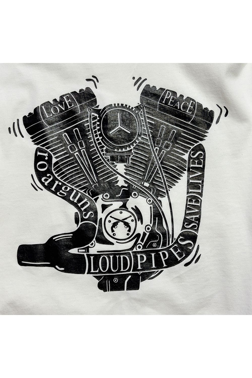 ORG/CO L/TEE ENGINE / オーガニックコットン エンジングラフィックプリント ロングスリーブ Tシャツ