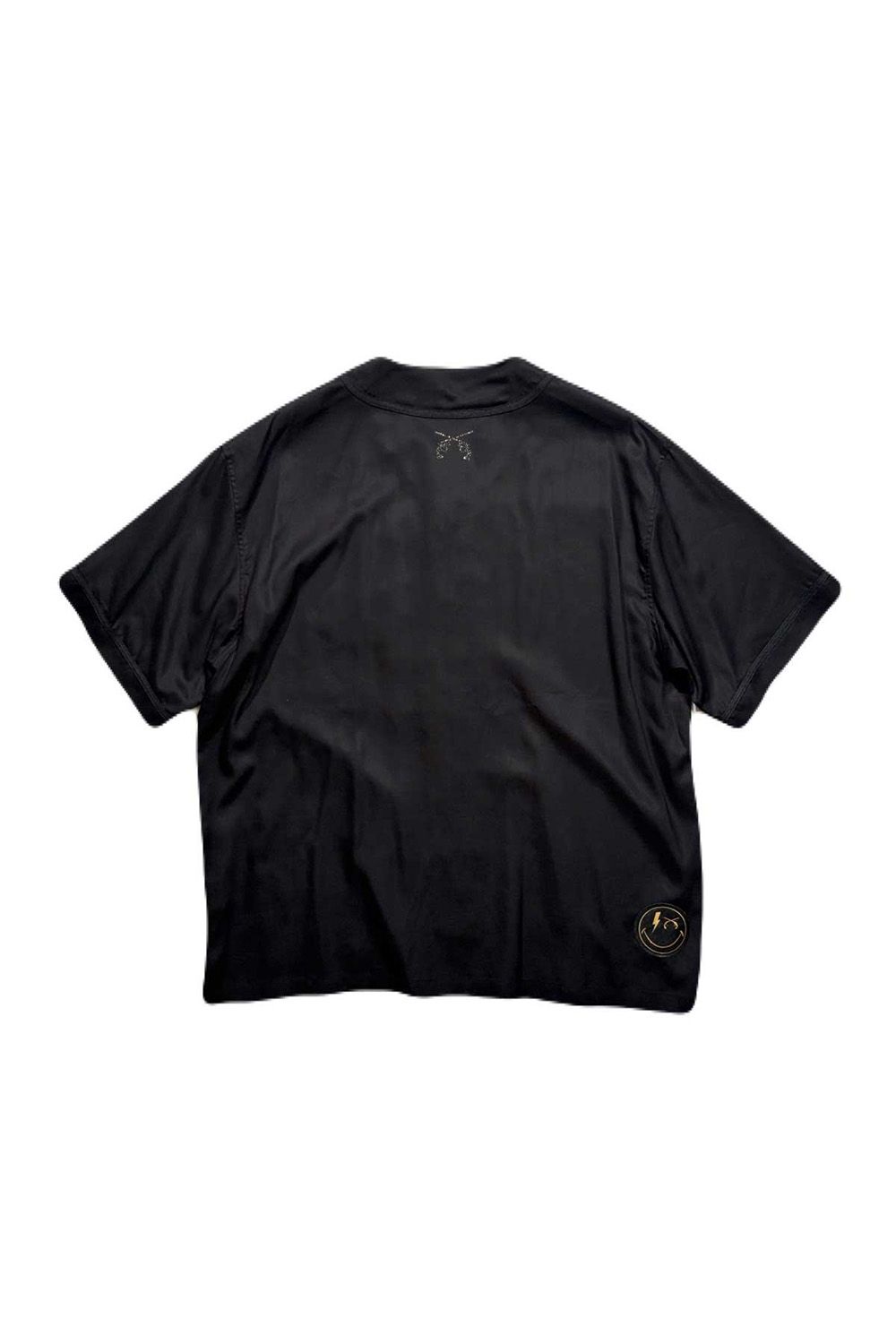 LYO B.B SHIRT/PAT/CR / リヨセル ベースボール シャツ ショートスリーブ パッチ クリスタルクロスガン