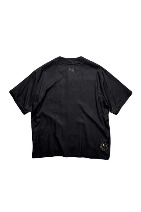 LYO B.B SHIRT/PAT/CR / リヨセル ベースボール シャツ ショートスリーブ パッチ クリスタルクロスガン