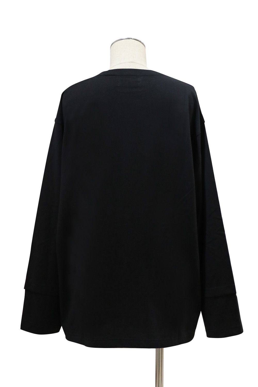 オーガニックコットン26G天竺 / クルーネックTEE L/S, Damaged