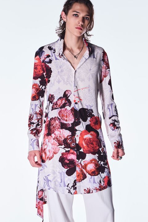 Goth Flora Flare Shirt / ゴス フローラ フレア シャツ