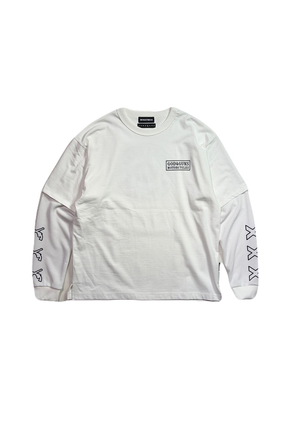 GOD SELECTION XXX × roarguns CIRCLE LOGO LAYERED T-SHIRT / ゴッドセレクション ロアーガンズ コラボレーション レイヤード ロングスリーブT