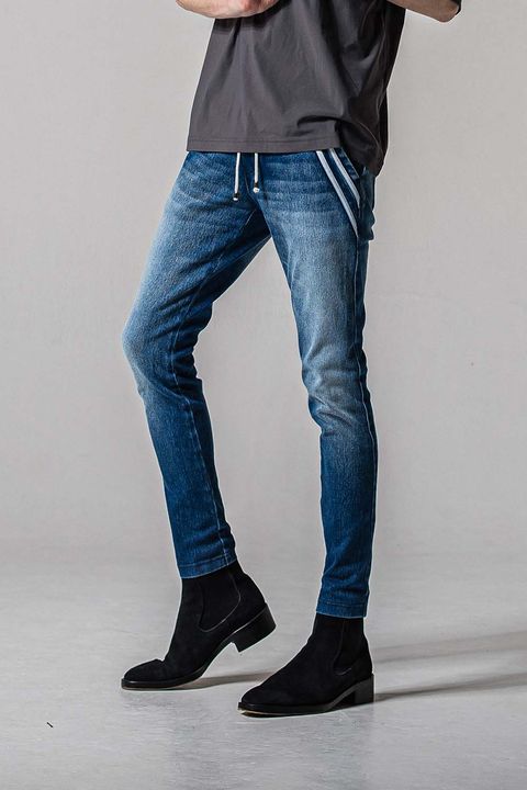 EX DENIM JERSEY EDGE PT / デニム ジャージ エッジ ラインパンツ