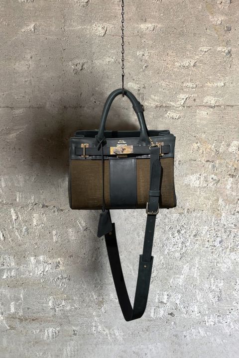 TOTE(SS) BLACK × KAHKI - REMAKEVINTAGE / トート(SS)