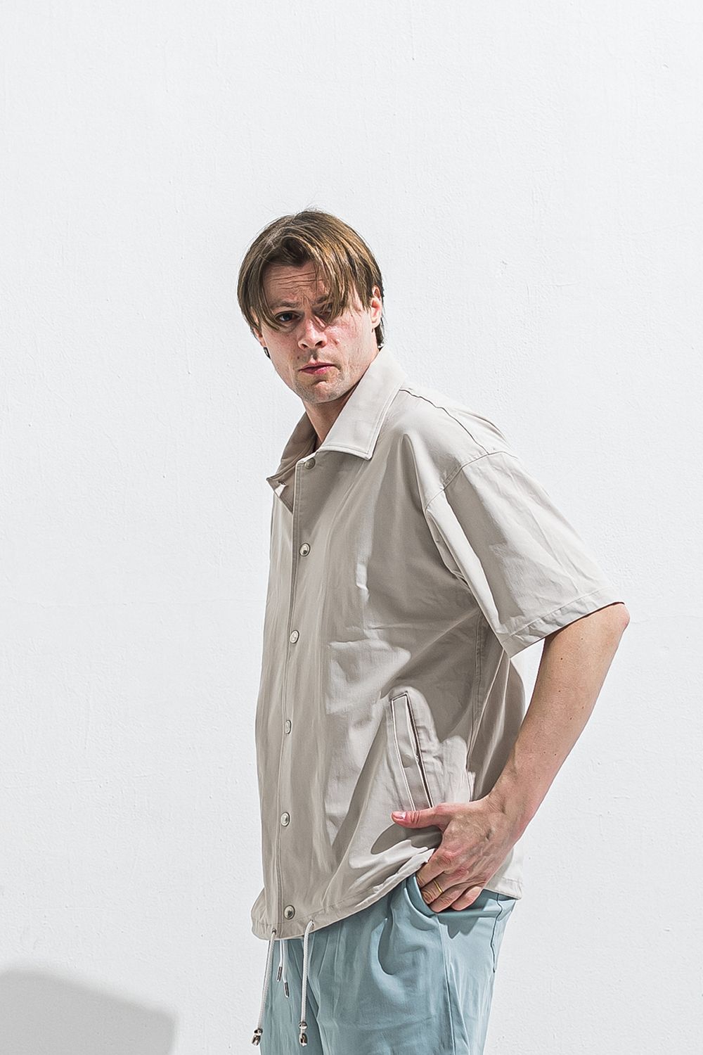 NYLON HALF COACH JACKET / ナイロン ハーフスリーブ コーチジャケット